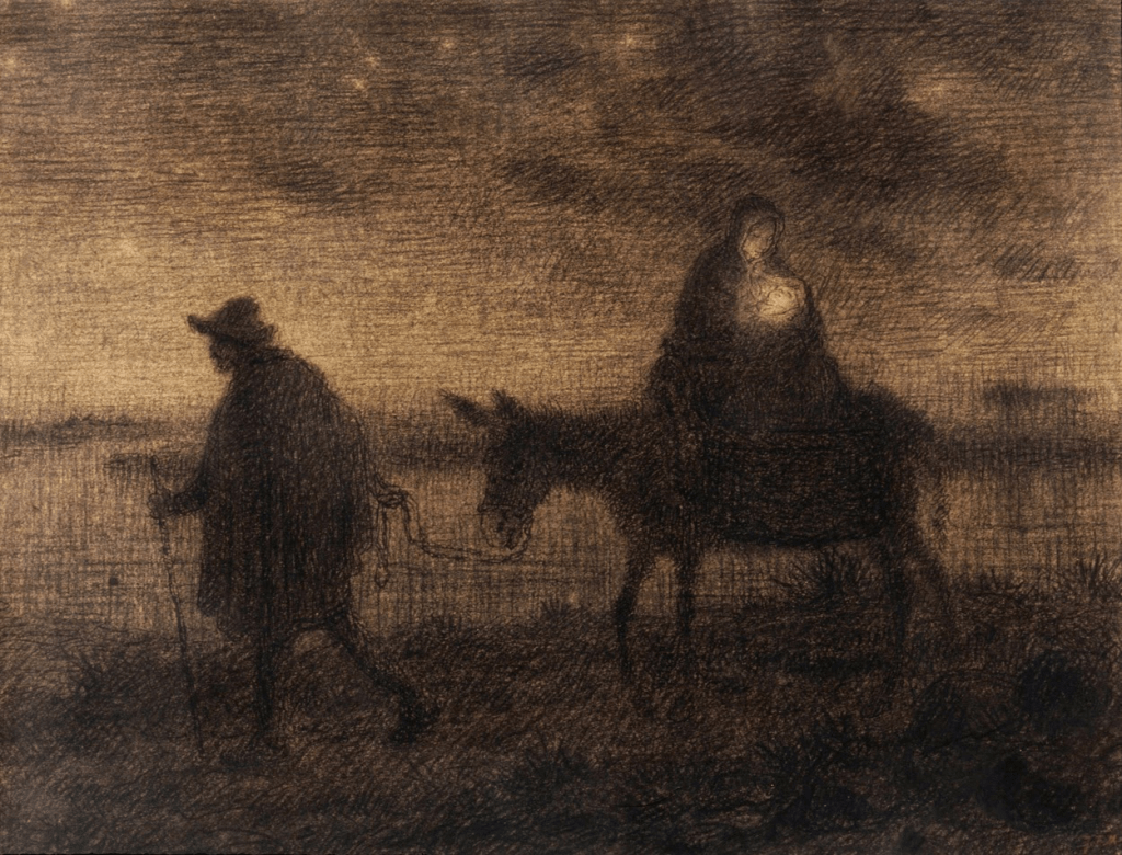 Jean François Millet French, 1814-1875 The Flight Into Egypt, c. 1864